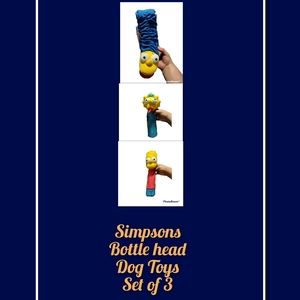 NWT The Simpsons bottle head dog toys set of 3